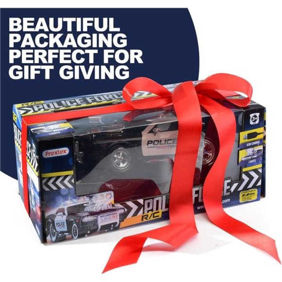 RC Police Car Remote Control Police Car RC Toys with Lights and Siren For Kids - Picture 3 of 6